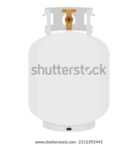 Gas cylinder vector tank. Lpg propane bottle icon container. Oxygen gas cylinder canister fuel storage. Vector icon set