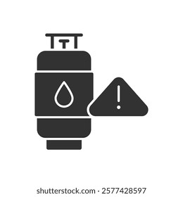 Gas Cylinder Warning Icon Sign Symbol