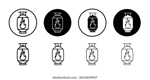 Gas cylinders icon flat and simple set design