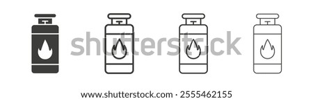 Gas cylinders icon pack. vector illustration