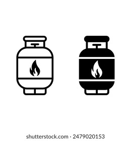 gas cylinders icon. Propane Gas Tank icon color editable