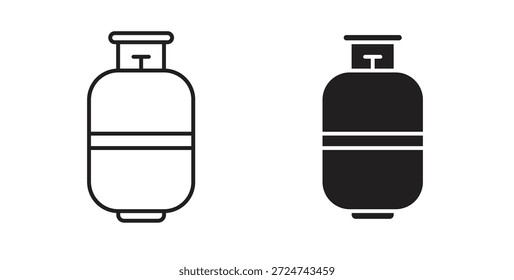 Gasflaschen Symbol einfache Vektorgrafiken in Schwarz, geeignet für Projekte