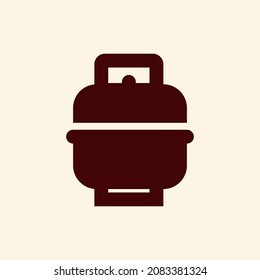 Gas cylinders Icon Symbol Simple Format Illustration. It is suitable for use for Petroleum Inventory infographics