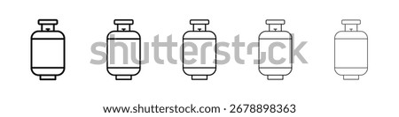 Gas cylinders icon vector collection. EPS 10