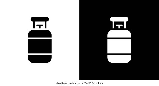 Vector de icono de cilindros de gas en estilo plano. Siluetas de colección