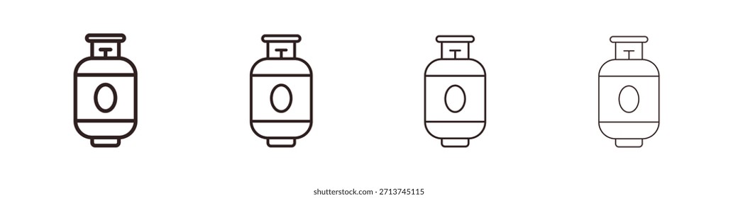 Gas cylinders icon. Vector isolated pictograms.