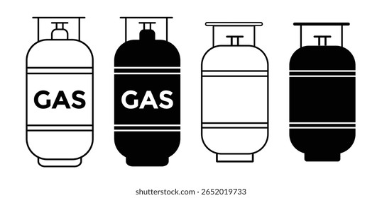 Gas cylinders icon vector. Lpg cylinder icon. LPG gas cylinder, tank vector symbol design for app. Vector illustration
