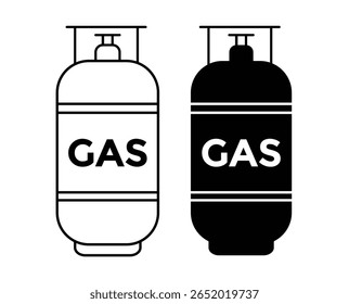 Gas cylinders icon vector. Lpg cylinder icon. LPG gas cylinder, tank vector symbol design for app. Vector illustration
