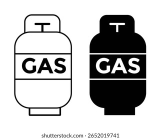 Gas cylinders icon vector. Lpg cylinder icon. LPG gas cylinder, tank vector symbol design for app. Vector illustration
