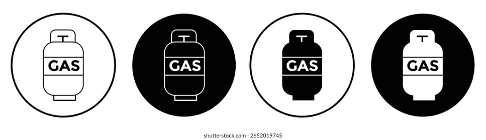 Gas cylinders icon vector. Lpg cylinder icon. LPG gas cylinder, tank vector symbol design for app. Vector illustration

