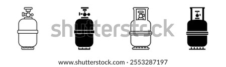 Gas cylinders icon vector set. EPS10