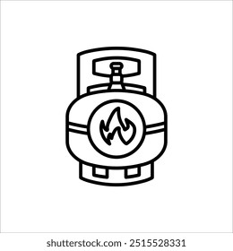Icono de cilindros de gas. Icono de los cilindros de gas para el Diseño web, Ilustración vectorial sobre fondo blanco.