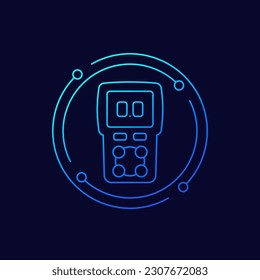 gas detector icon, linear design