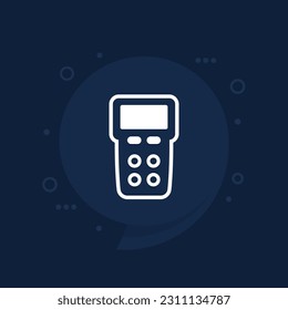 icono del detector de gas, pictograma vectorial