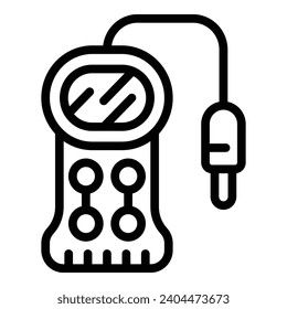 Gas detector leak icon outline vector. Home measure digital. Device check