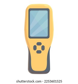 Gas detector pipe icon cartoon vector. Monitor equipment. Digital device