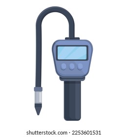 Gas detector sensor icon cartoon vector. Digital monitor. Check portable