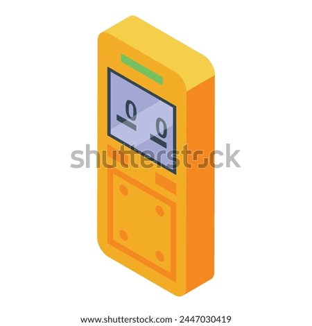Gas detector tool icon isometric vector. Meter instrument. Home monitor