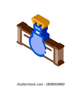vector de icono del dispositivo de gas. señal de dispositivo de gas isométrico. ilustración de símbolo aislado de color