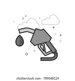 Gas dispenser icon in flat outlined grayscale style. Vector illustration.