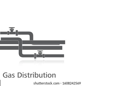 GAs Distribution flat Industrial Illustration