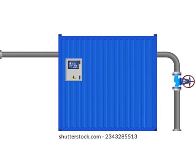 Punto de distribución de gas. Punto de control de la gasolinera.