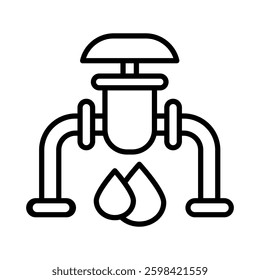 Gas Distribution Vector Line Icon Design
