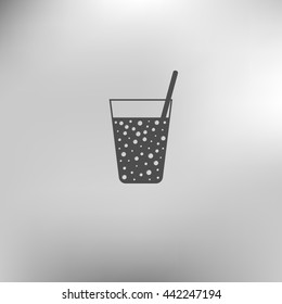 Gas drink cup vector icon illustration design