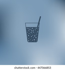 Gas drink cup vector icon illustration design