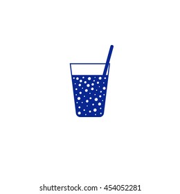 Gas drink cup vector icon illustration design