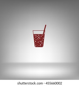Gas drink cup vector icon illustration design