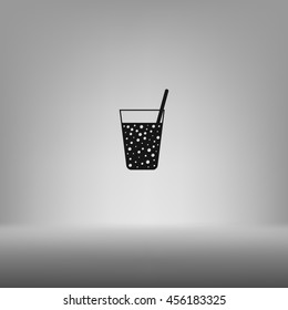 Gas drink cup vector icon illustration design