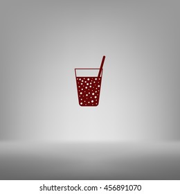 Gas drink cup vector icon illustration design