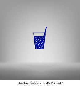 Gas drink cup vector icon illustration design