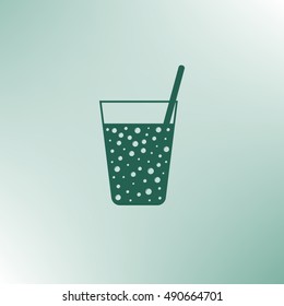 Gas drink cup vector icon illustration design