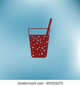 Gas drink cup vector icon illustration design