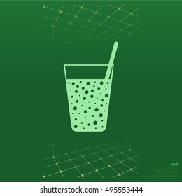 Gas drink cup vector icon illustration design