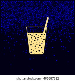 Gas drink cup vector icon illustration design