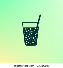 Gas drink cup vector icon illustration design