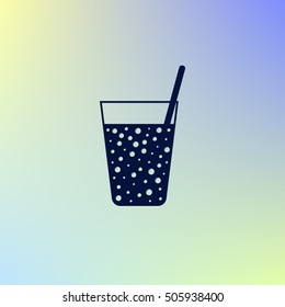 Gas drink cup vector icon illustration design