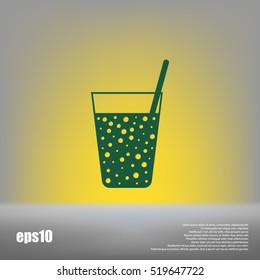Gas drink cup vector icon illustration design