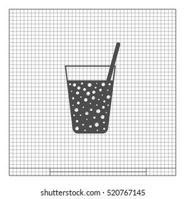 Gas drink cup vector icon illustration design