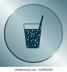 Gas drink cup vector icon illustration design