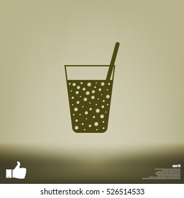 Gas drink cup vector icon illustration design