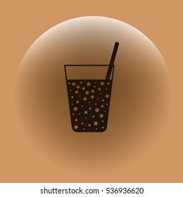 Gas drink cup vector icon illustration design