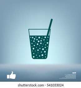 Gas drink cup vector icon illustration design