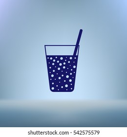 Gas drink cup vector icon illustration design