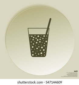 Gas drink cup vector icon illustration design