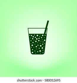 Gas drink cup vector icon illustration design