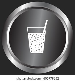 Gas drink cup vector icon illustration design